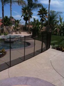American made black mesh pool fence in Carlsbad